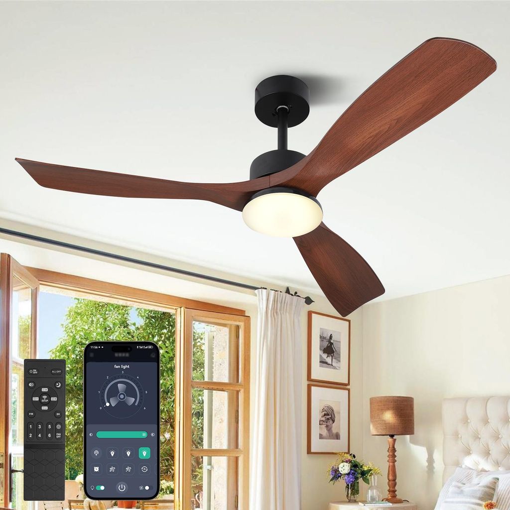 Ø132cm Deckenventilator mit Beleuchtung und Fernbedienung Produktbild 