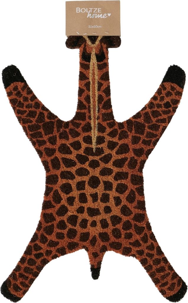 BOLTZE Fußmatte Giraf (Farbe Braun, LxBxH: 80 x 50 x 1,5 cm, Giraffen Form)