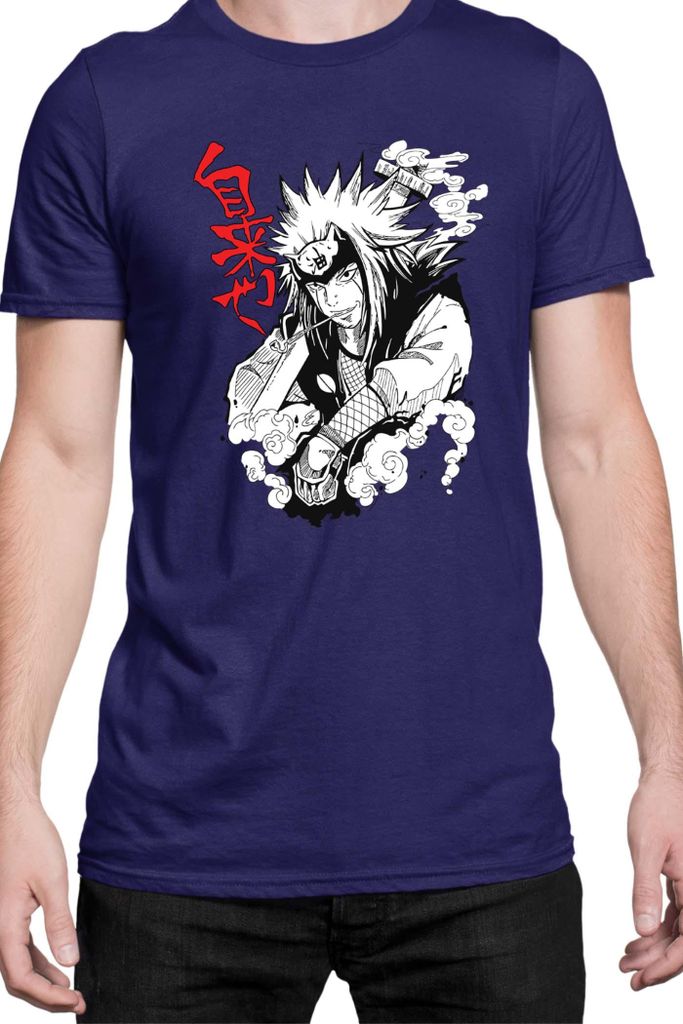Herren T-Shirt Naruto Jiraiya 04, Man XL / Dunkelblau