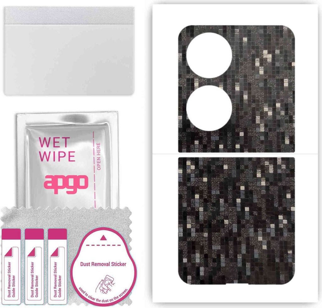 apgo Rückseite Schutzfolie, Skin, kompatibel mit Huawei P50 Pocket Art Edition, Hinten Displayschutzfolie aus Vinylfolie, kratzfest, einfache Mont...