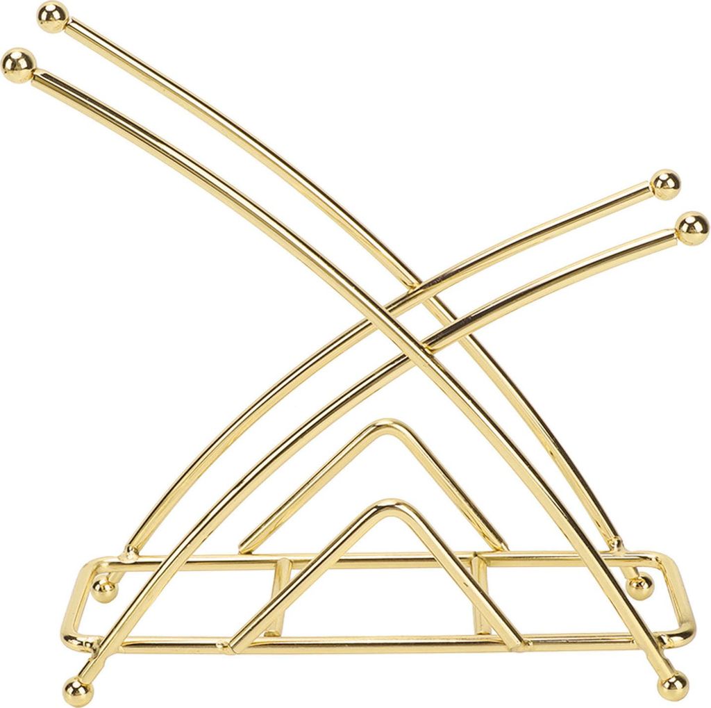 Serviettenhalter Mode elegant eingedickte X -förmige Hoteltisch Schmiedeeisen vertikales Gewebe Gold