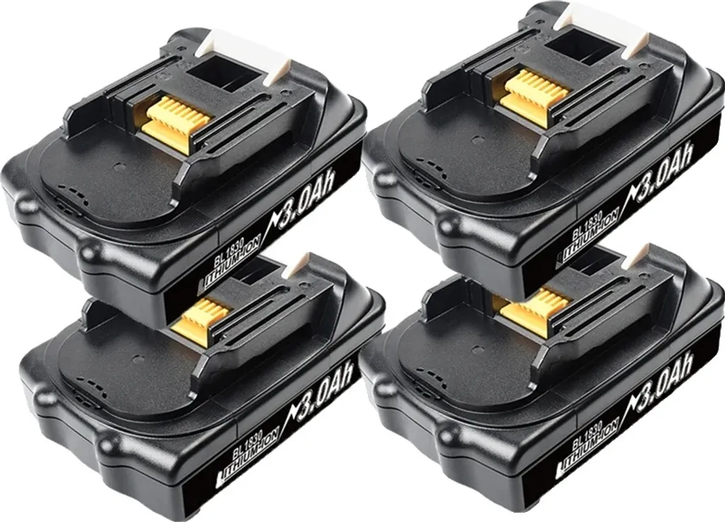 Batterie pour Perceuse Visseuse 18V Pack de 4 compatible BL1815 3Ah