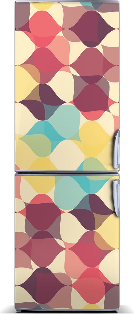 Tulup Kühlschrankdekoration - Magnetmatte - 60 cm x 180 cm - Magnet auf dem Kühlschrank - Geometrischer Hintergrund