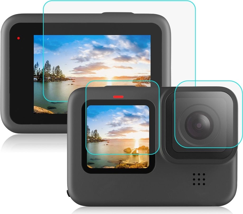 Für GoPro HERO 9 Black Camera Lens Schutz + Display Glas Linse Folie Zubehör LCD