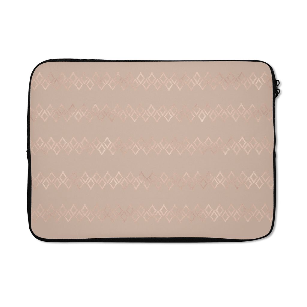 MuchoWow Laptop Hülle 14 ZollMuster - Rosa - Roségold Laptoptasche - Laptoptasche - Stoßsicher - Schutzhaube