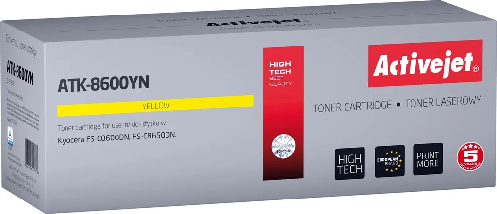 Toner jaune Activejet ATK-8600YN pour Kyocera TK-8600Y Supreme 20000p
