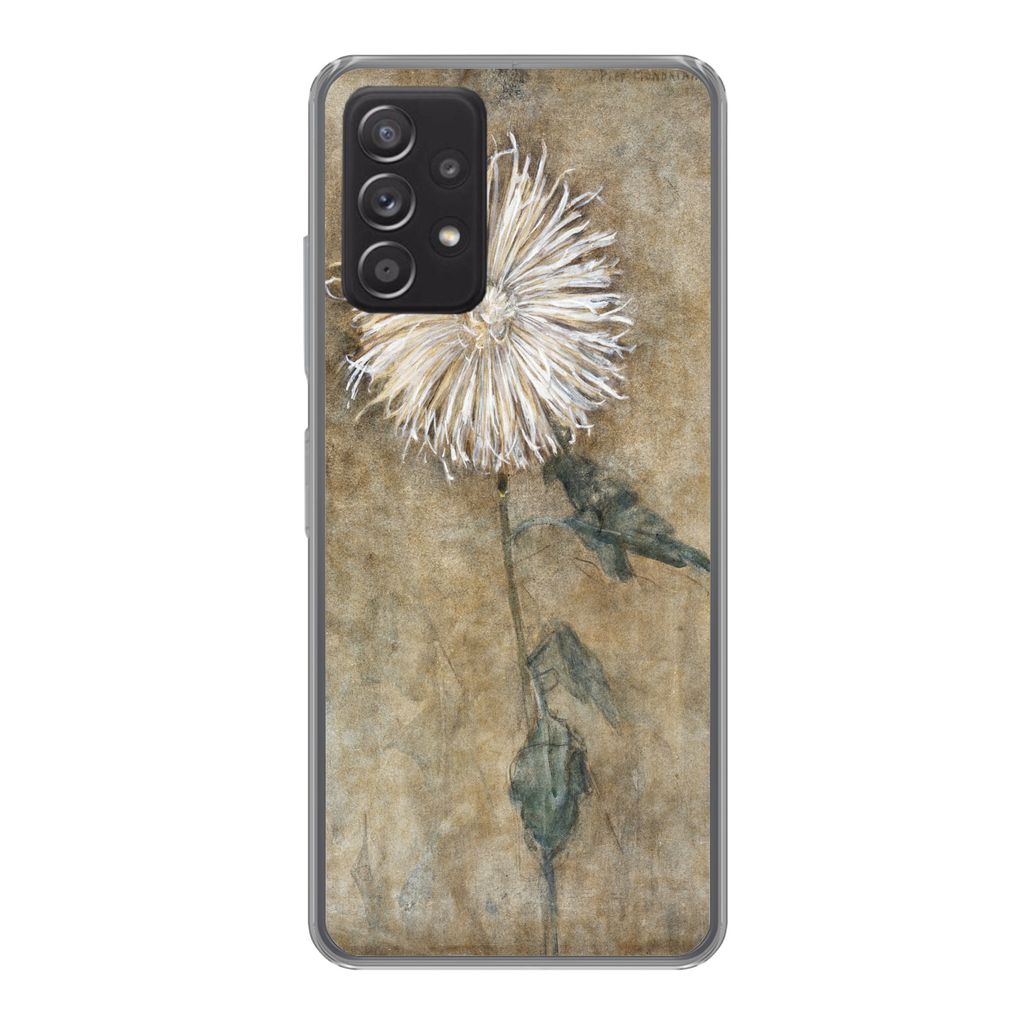 MuchoWow Handyhülle Schutzhülle Hülle für Samsung Galaxy A33 5G Chrysantheme - Piet Mondrian - Alte Meister Silikon Softcase Handy Hülle - K...