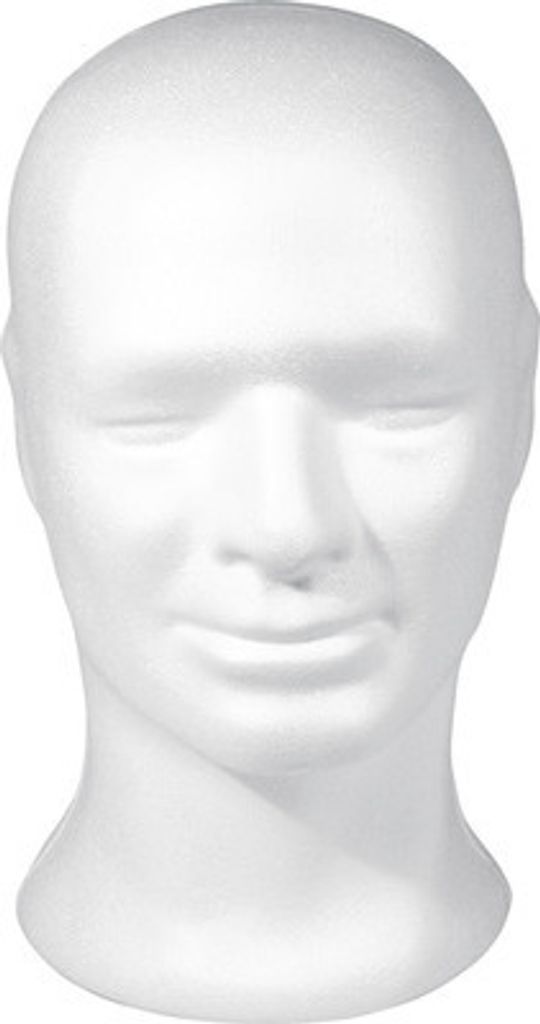 Styropor-Kopf, männlich, 30,5 cm