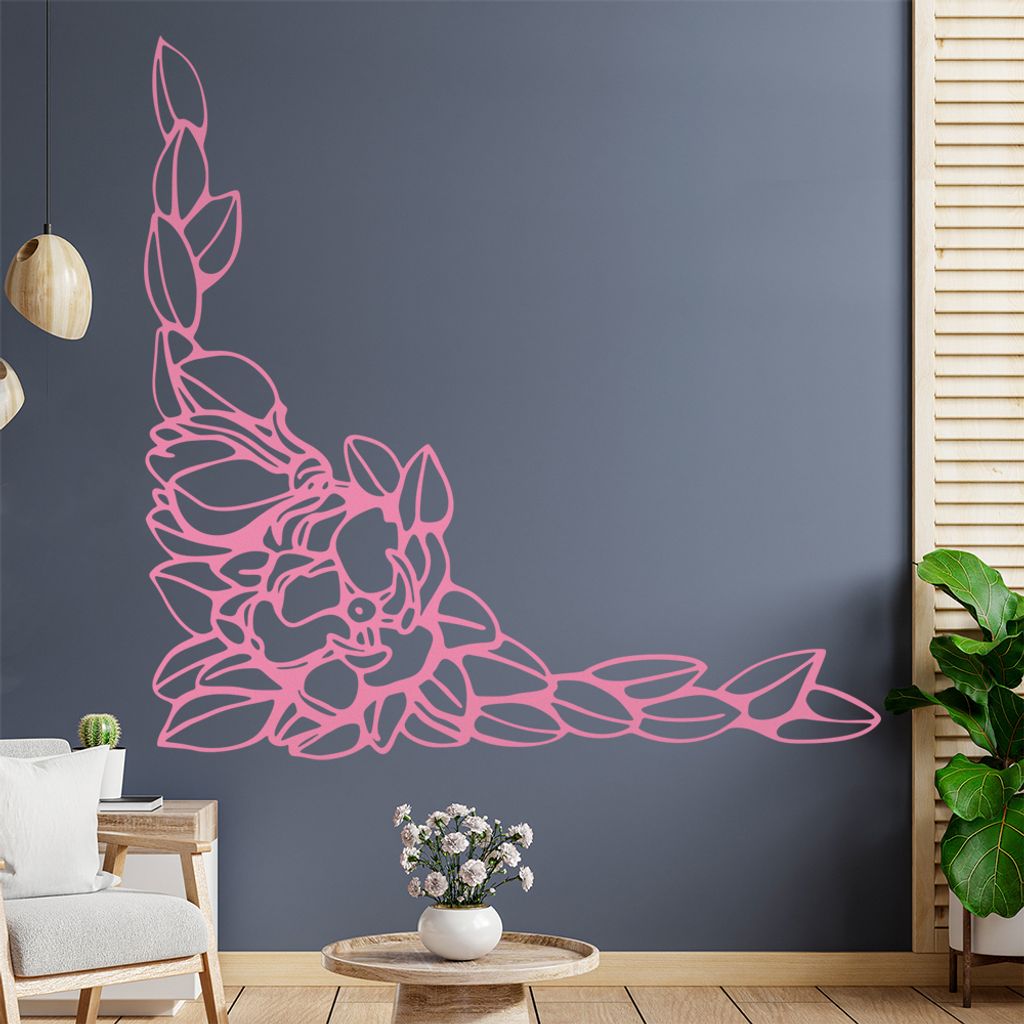 Blumen - Ranken Wandtattoo in 6 Größen - Wandaufkleber Wall Sticker - Dekoration, Küche, Wohnzimmer, Schlafzimmer, Badezimmer