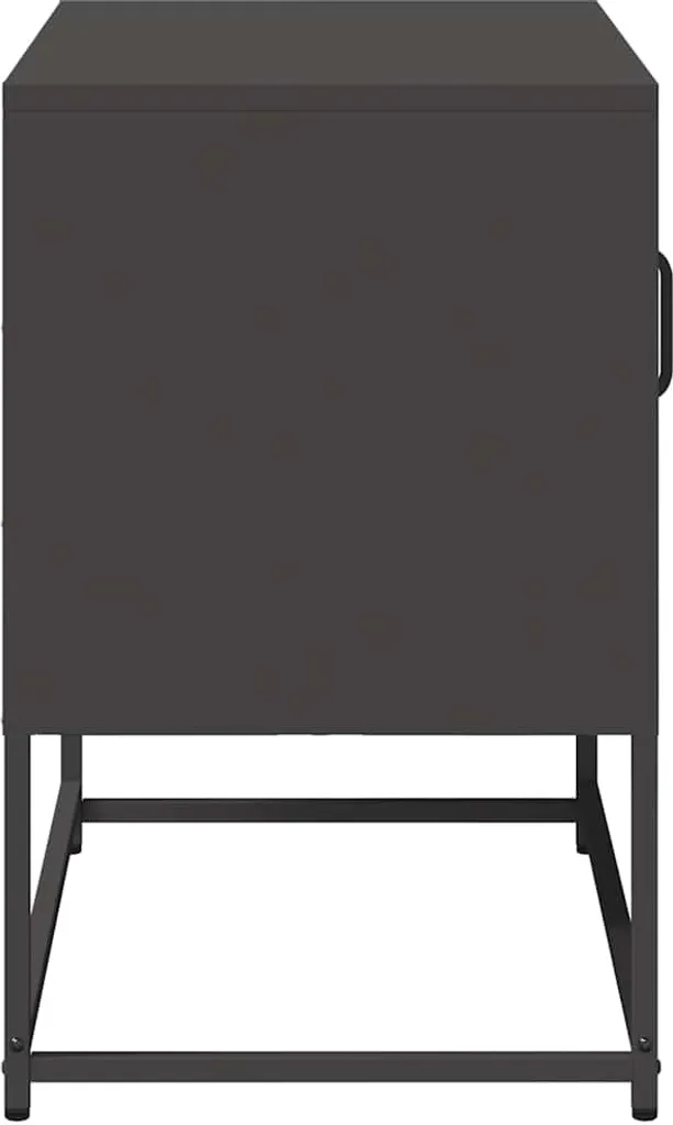 Mobiletto TV vidaXL in Acciaio Nero 68x39 cm - Pratico e Solido - 7