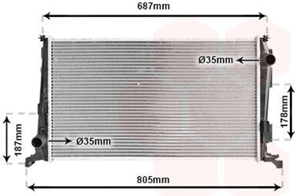 VAN WEZEL 15002005 Kühler Wasserkühler Motorkühler für DACIA DUSTER DUSTER Kasten