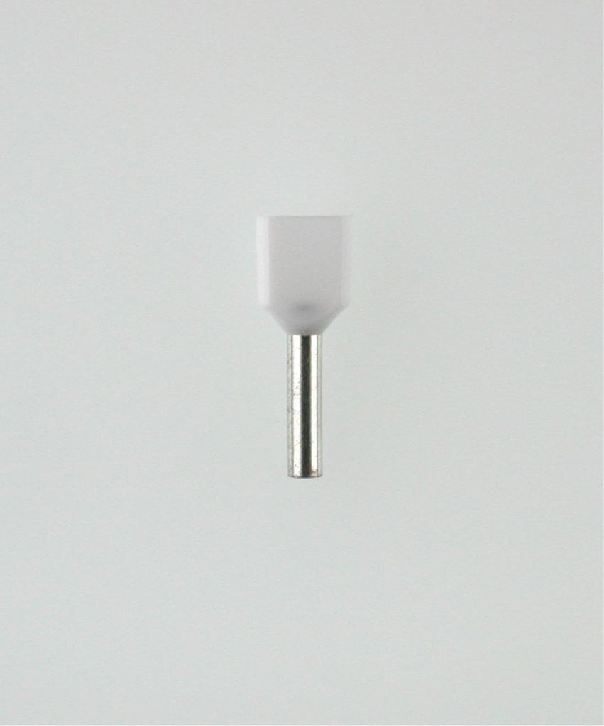 TWIN-Aderendhülsen isoliert, Größe N, Farbe Kodierung WE Querschnitt 2x 0,75mm² weiß - 1 Stück