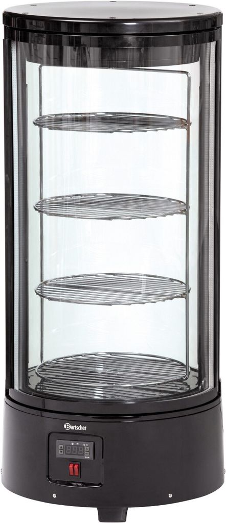 Bartscher Kuchenvitrine 72 Liter mit Rundum-Doppelverglasung und Abtauautomatik