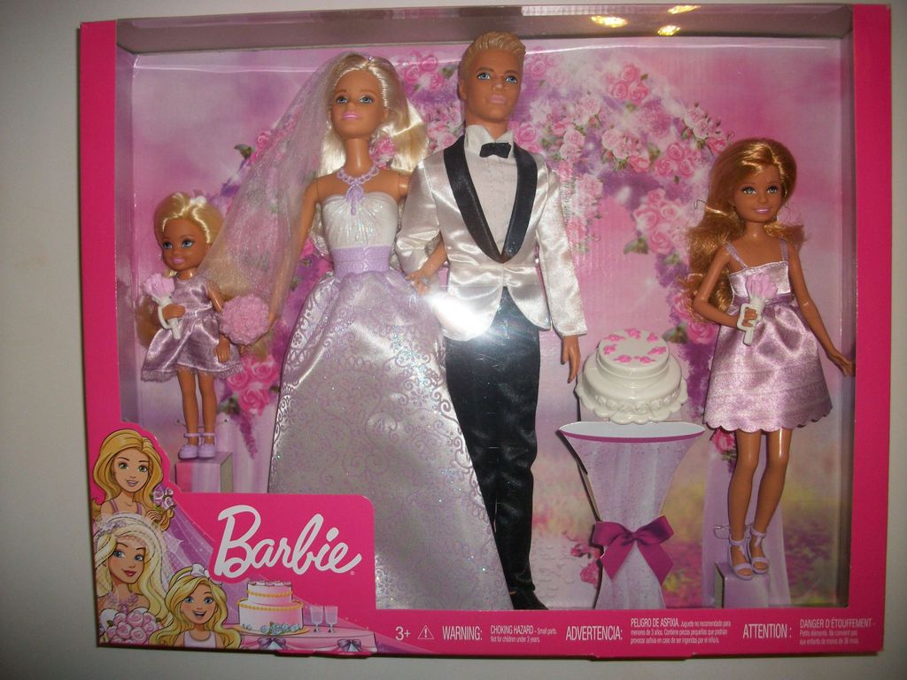Hochzeitsset | Barbie Puppe | mit Ken, Stacie & Chelsea | Produktbild 