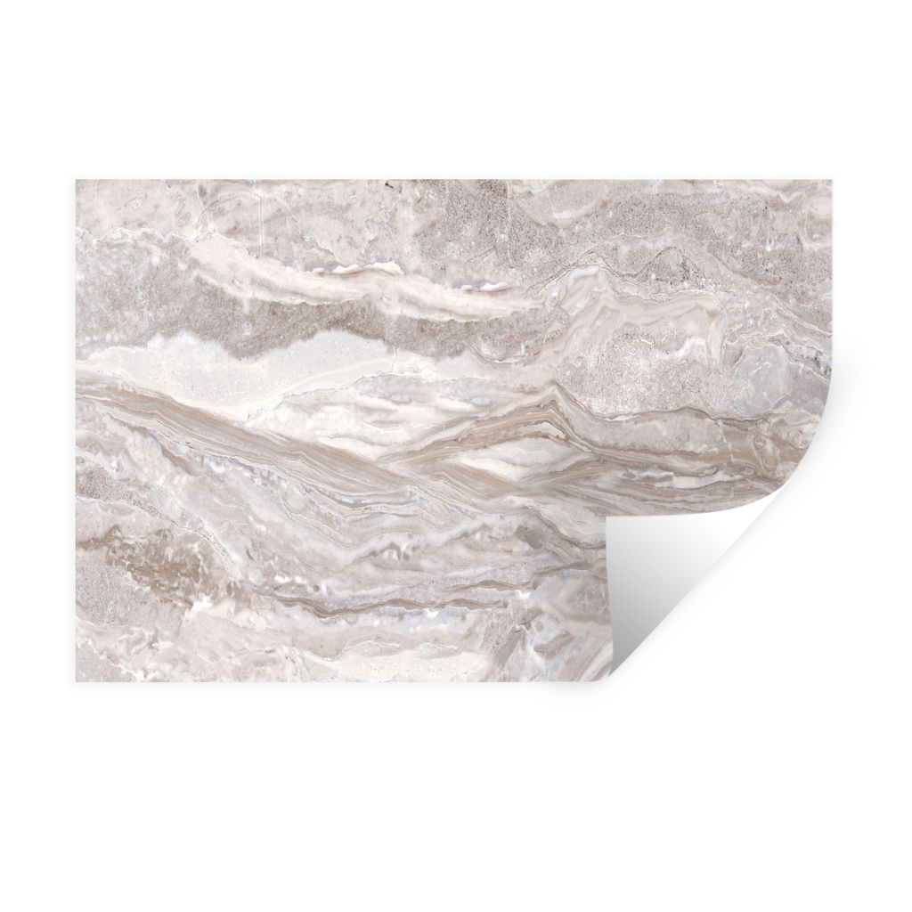 MuchoWow Wandtattoo Wandsticker Wandaufkleber Marmor - Steine - Rosa - Textur 120x80 cm Selbstklebend und Repositionierbar - Selbstklebend - Foto...