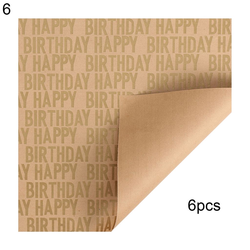 1 Set Gift Tissue Paper Flexible Brief Printed Kraft Geburtstagsgeschenke Wickpapier für Party-6