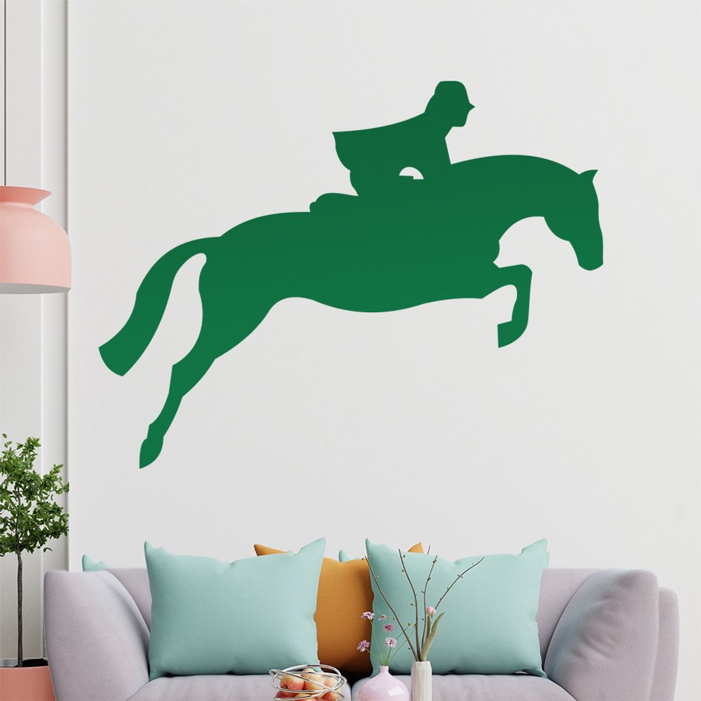 KIWISTAR Reiter Pferd - Pferdesport Wettkampf Wandtattoo in 6 Größen - Wandaufkleber Wall Sticker - Dekoration, Küche, Wohnzimmer, Schlafzimmer,...