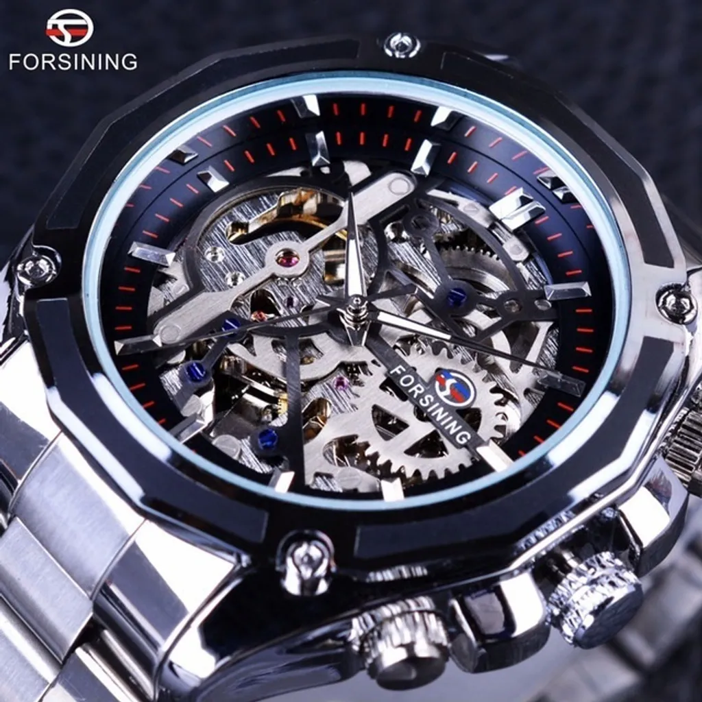 Montre Automatique Argentée pour Homme FORSINING - Luxe et Élégance