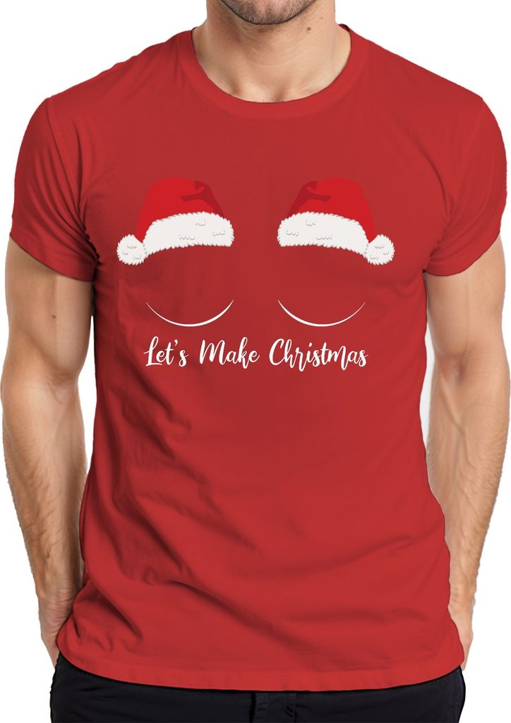 Let's Make Christmas - Weihnachten Weihnachtsgeschenk Christmas Herren T-Shirt, Rot, M
