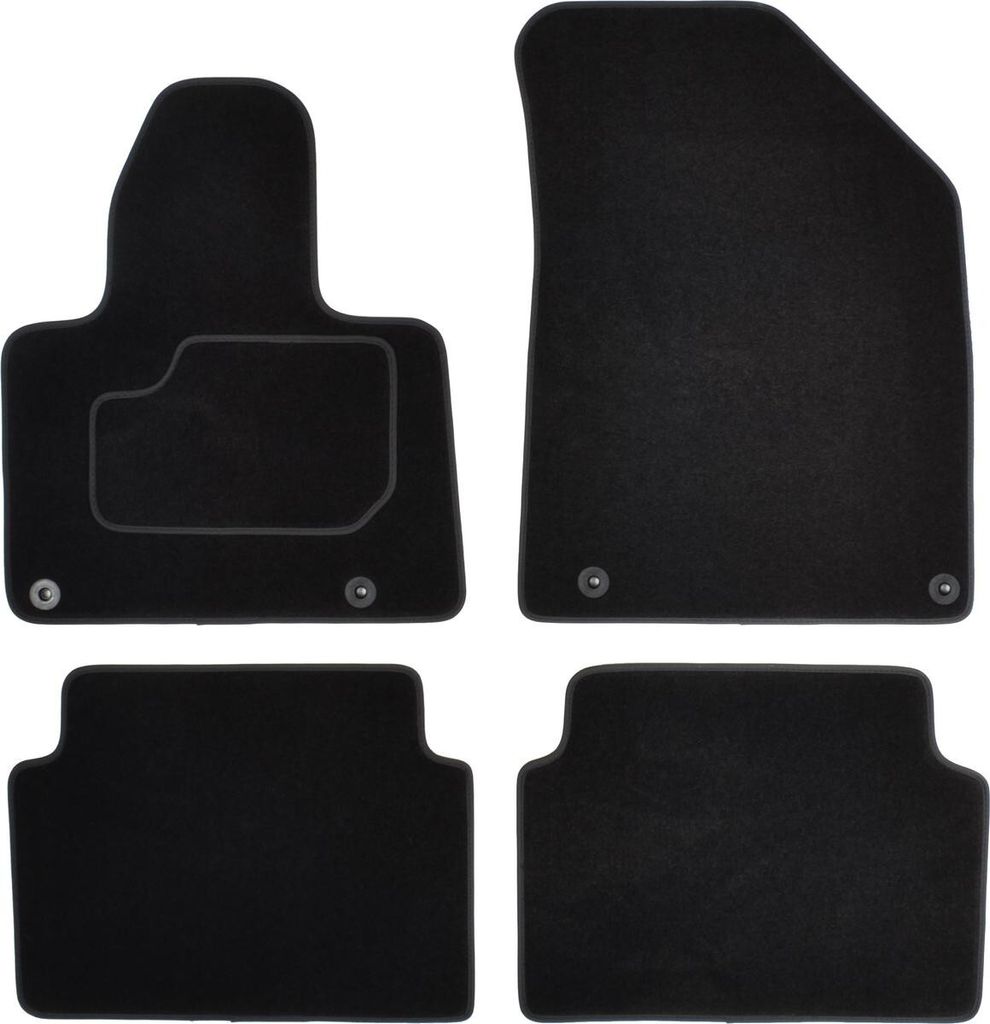 CUSTOPOL Fußmatten Set Autoteppiche für CITROËN C5 III (RD) Vorne+Hinten