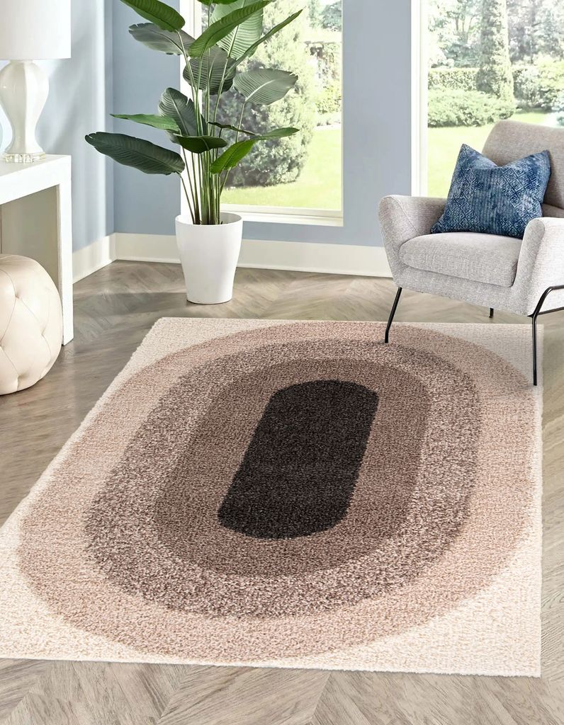 Rikmani Shaggy Teppich, Flauschiger Teppich 120 x 170 cm Weicher Teppich, Wohnzimmer, Schlafzimmer GRO