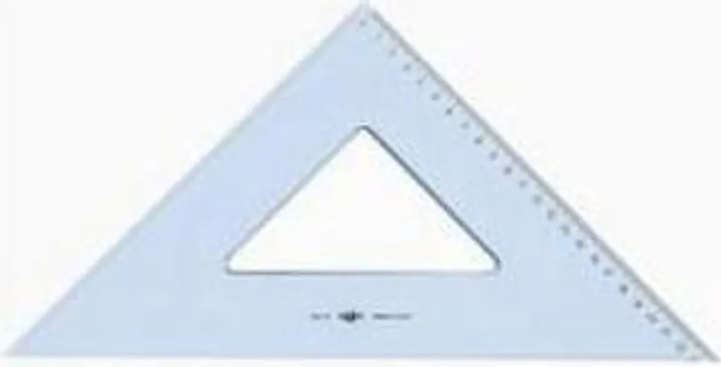 ARDA Squadra 45° 35 cm Linea Uni Polystyrène Transparent pour Dessin