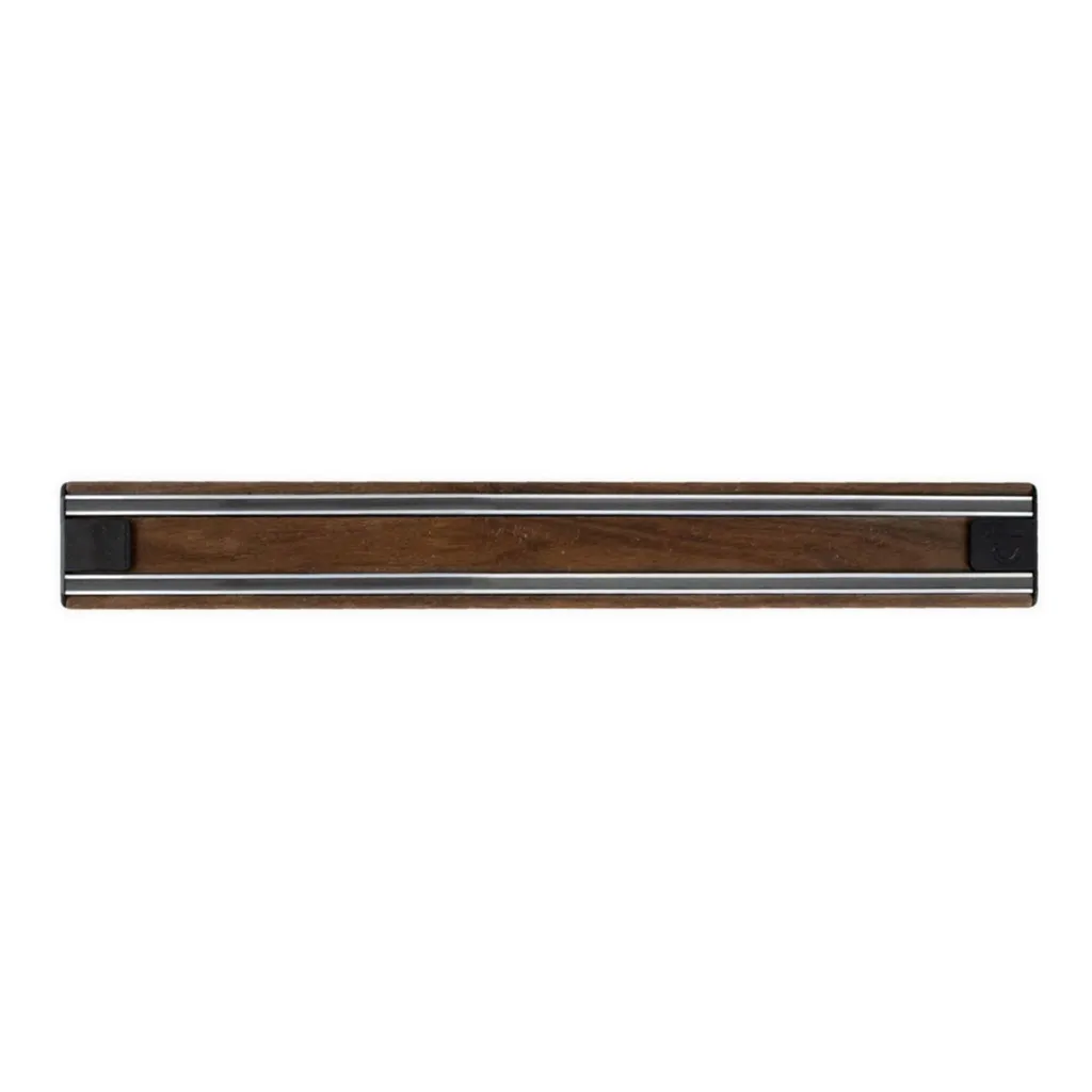 Barra Portacoltelli Magnetica Bisbell Noce 35cm B45W35 - Igienica e Sicura
