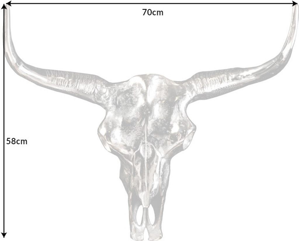 Eindrucksvoller Deko Schädel MATADOR Longhorn Skull massive Produktbild 9
