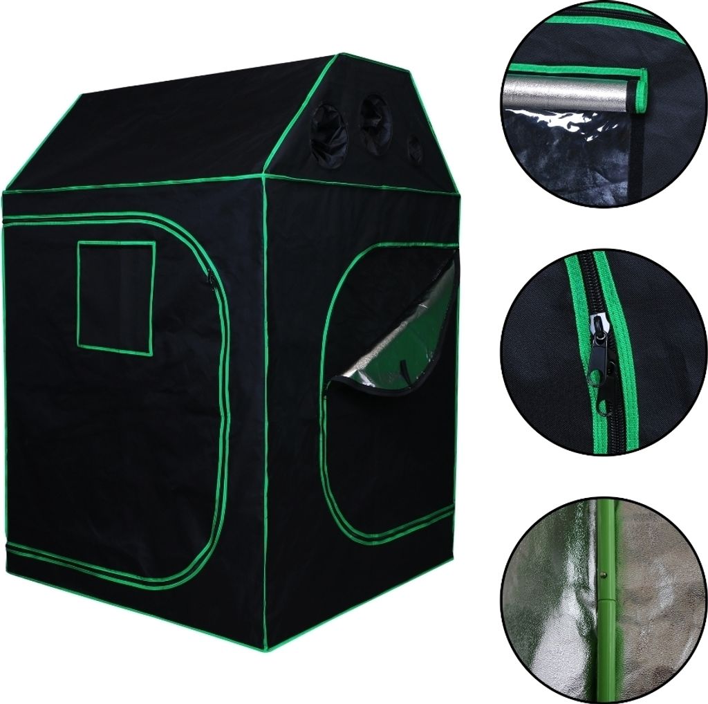 Growbox 120x120x180cm Indoor Gewächshaus Pflanzenzelt Produktbild 1