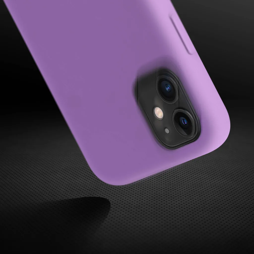 Cover iPhone 11 Viola Pastello - Silicone Soft-Touch Chic - 4