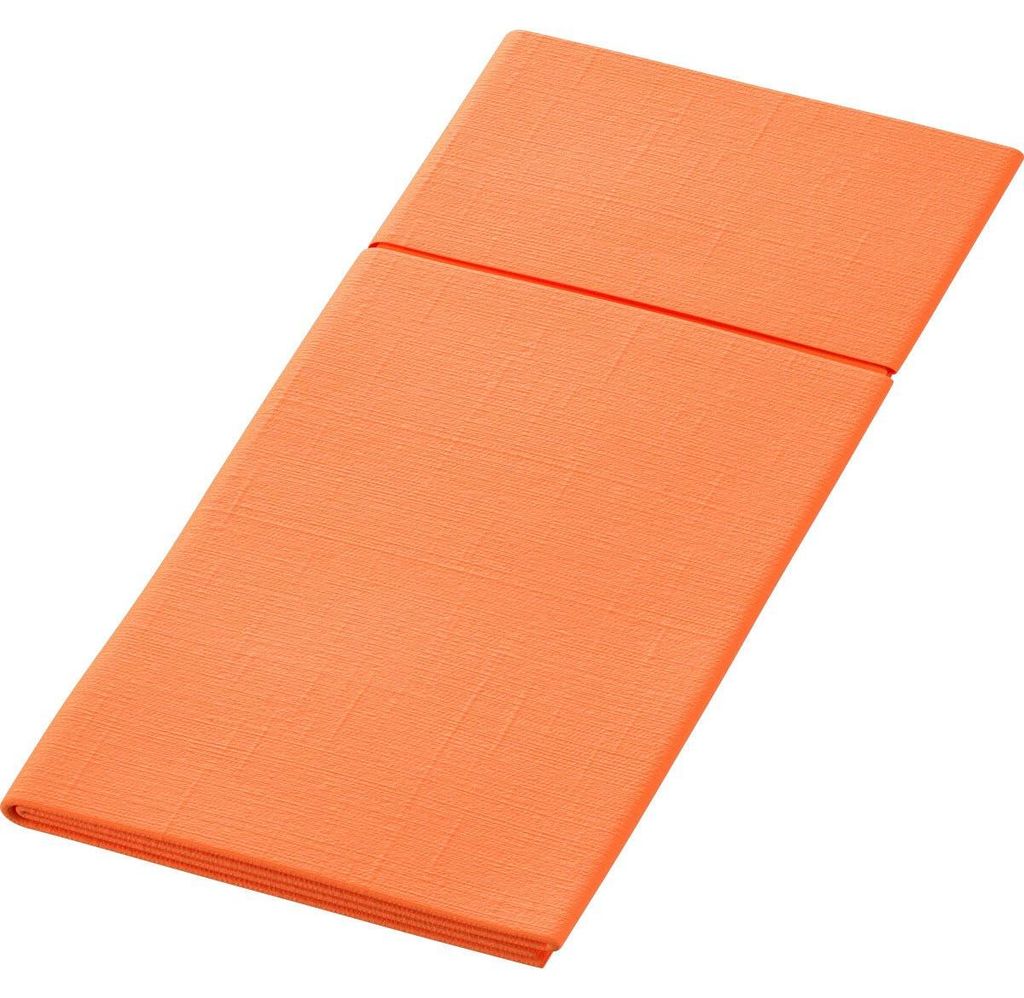 260x Duni Duniletto Slim Servietten mit Bestecktaschen 40 x 33 cm Sun Orange