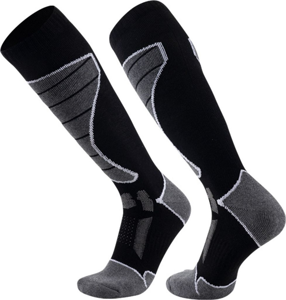 1 Paar kniehohe Skisocken, warme Thermosocken für den Winter, rutschfest, winddicht, Snowboard-Sportsocken zum Skifahren, Radfahren, Wandern