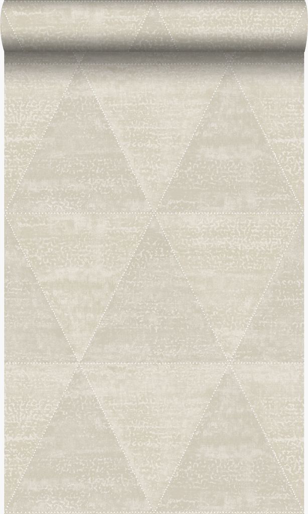 Origin Wallcoverings Tapete verwitterte Metalldreiecke Beige 53 cm x 10.05 m