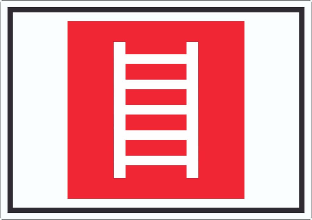 Leiter Symbol Aufkleber A8 (52x74mm)