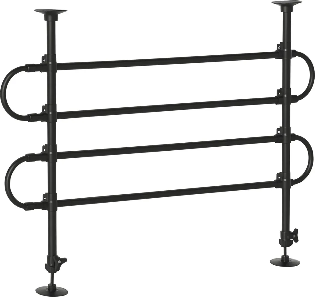 Barrière de sécurité pour animaux extensible universelle PawHut noire