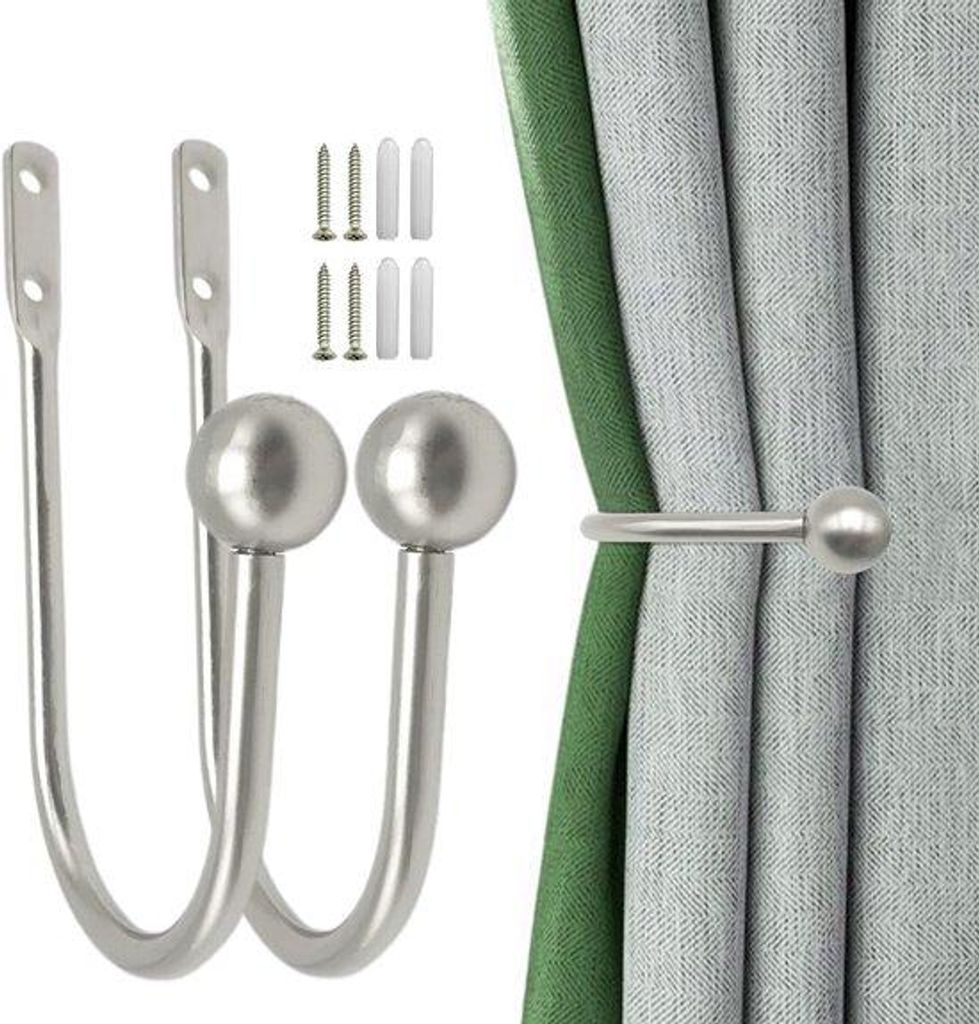 Famanu Set von 2 Vorhanghaltern Metall - U-förmige Produktbild 
