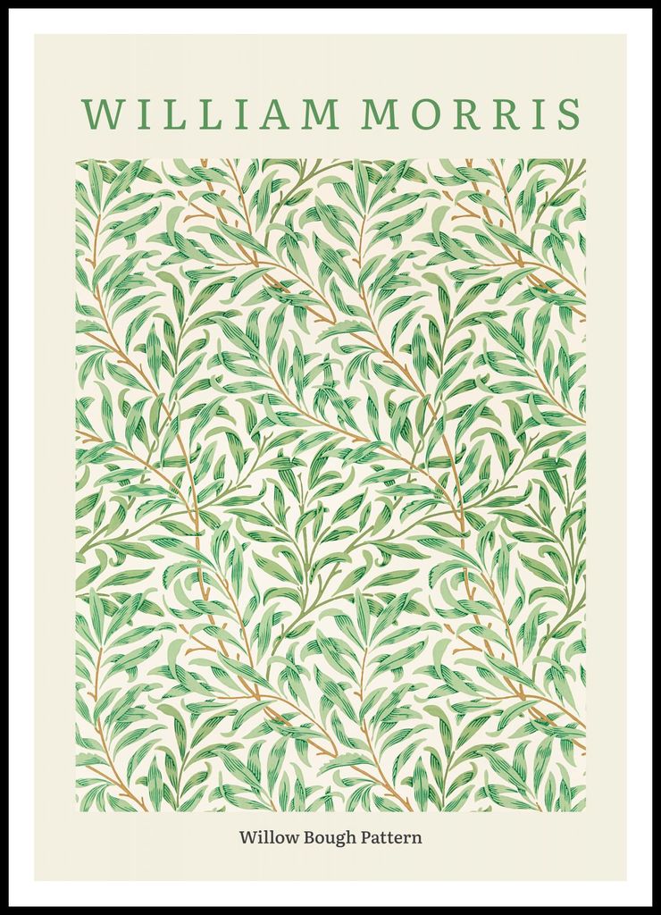 Plakat 70x100cm Design Willow Bough Pattern, Morris Vintage für das Wohnzimmer