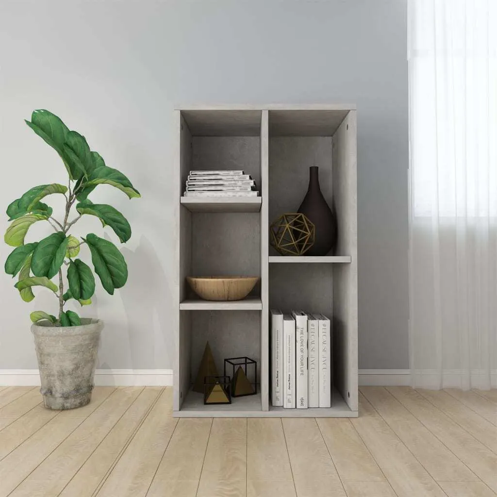 Maison Exclusive Libreria Credenza Grigio Cemento 50x25x80 cm Legno