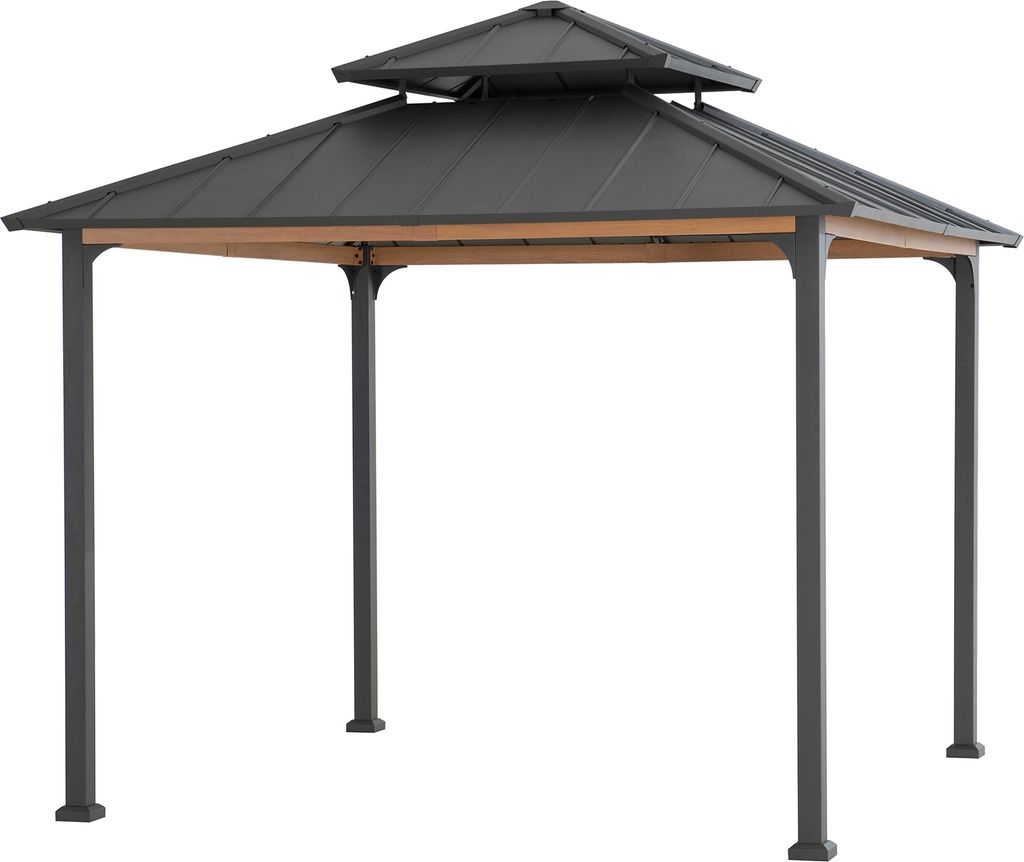 Sunjoy Stahl Gazebo / Pavillon 3x3 PASU - 300cm x 300cm, Produktbild 