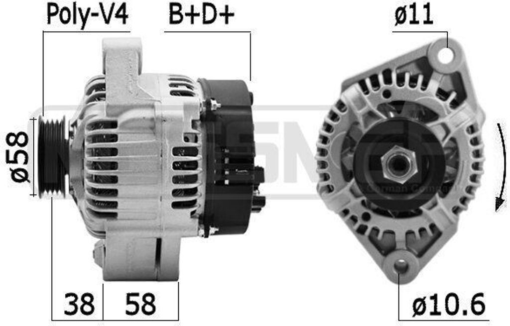 ERA 209608A - OE 160 154 01 01 Lichtmaschine für City-Coupe (450), Cabrio (450)