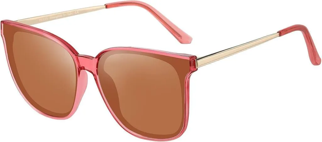 DUCO Occhiali Sole Donna Luxury Vintage: Metallo Oro e Lenti Polarizzate - 1