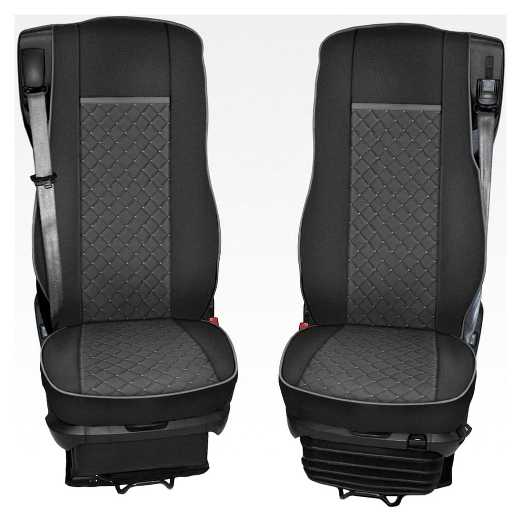 Sitzbezüge aus 1+1 für LKW-Sitze, passend für XF, CF, LF 106 Euro 6 in Schwarz und Grau
