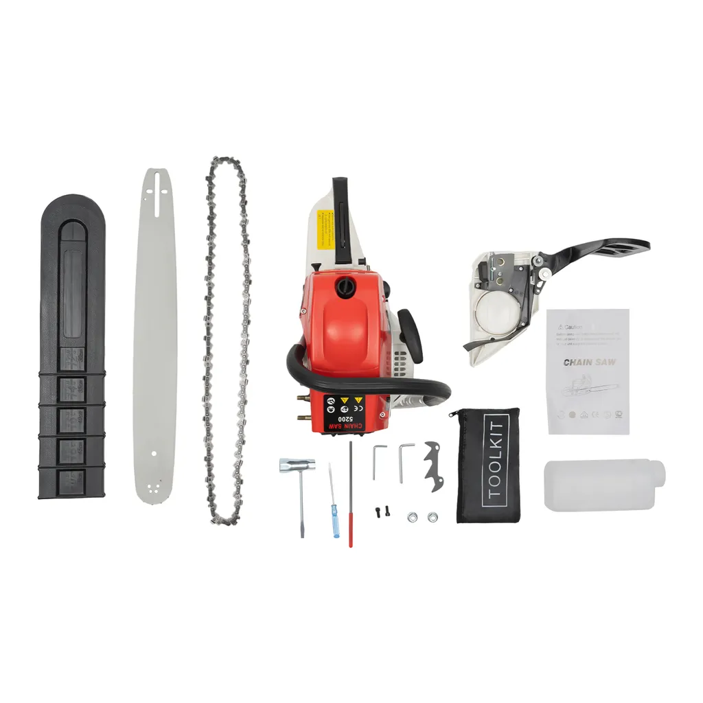 Kit tronçonneuse à essence 52 cm³ performante pour abattage de bois - 11
