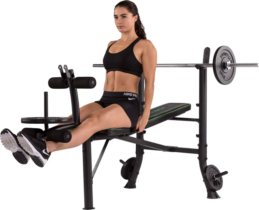 Banc de musculation compact Tunturi WB40 avec repose-barre et leg developer - 7