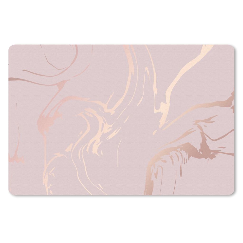 MuchoWow Mauspad Mousepad Marmor - Roségold - Linie 27x18 cm - Mousepads - Maus Mat - Pad - Mausunterlage - Büroartikel - Desk Matten