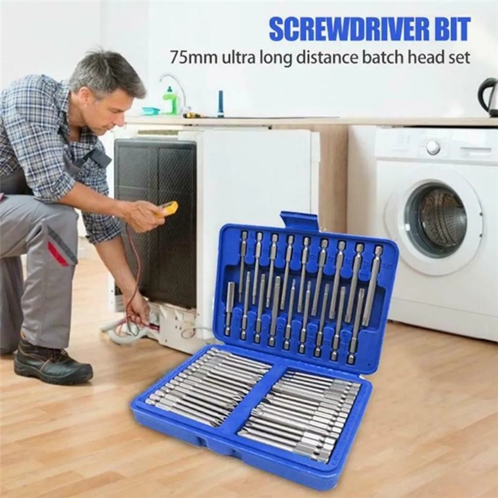 Embouts Longs pour Zones Difficiles - Set de 50 Pièces 75mm avec Boîtier