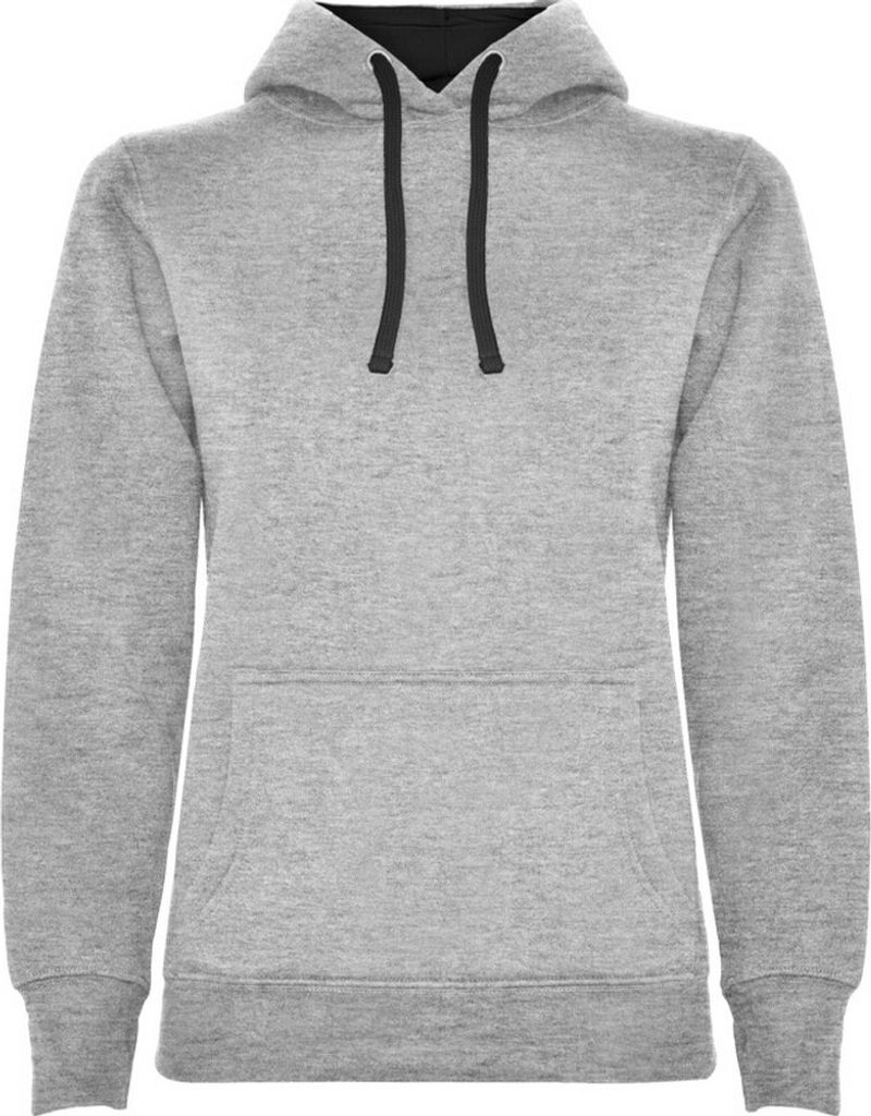 Roly - "Urban" Kapuzenpullover für Damen PF4315 (M) (Grau meliert/Schwarz)