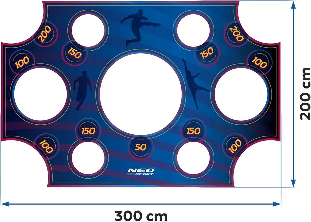 Tapis de précision 300x200 cm résistant avec 5 zones de tir ciblées