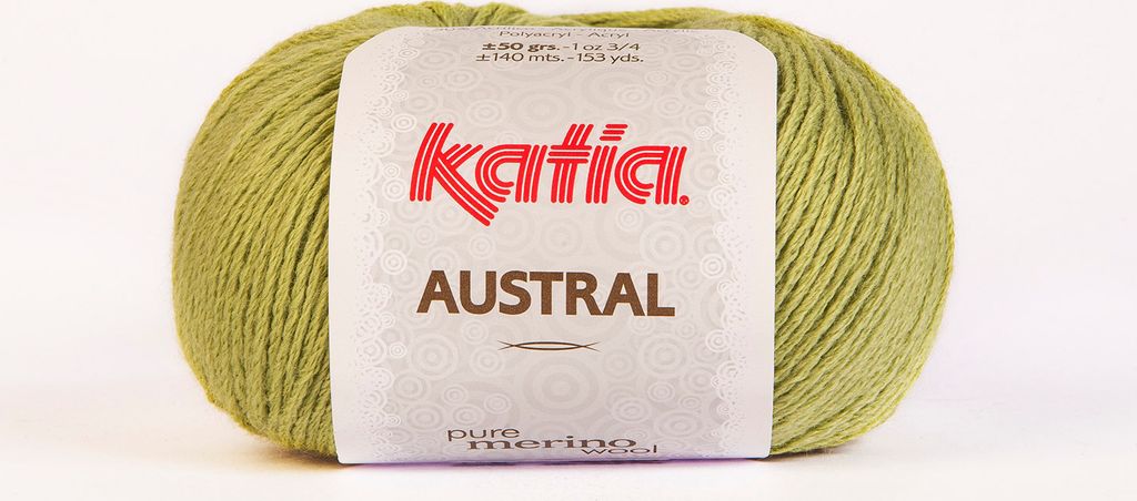 AUSTRAL von Katia - VERDE ACEITUNA (46) - 50 g / ca. 140 m Wolle