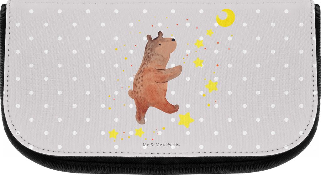 Mr. & Mrs. Panda Kulturtasche Bär Träume - Grau Pastell - Geschenk, Träumen, kleiner kulturbeutel, Traumdeutung, kosmetiktäschchen, Traum, Orga...